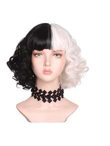 1/4/7pcs Carnival New Black & White Witch Wig, Mask, Gloves, Cigarette Holder, Necklace Set, Fun Cosplay 101 Dalmatians Estella Costume Accessories, Christmas European And American Personalized New In Stock - Multicolor - View 11