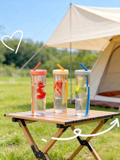 Cup With Straw, Minimalist Portable Water Cup, Shatterproof, Suitable For Students, Tea Cup