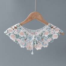 1pc Colorful Floral Detachable Collar, Tie-Up Neck Scarf, Countryside Style For Spring/Summer - Multicolor - View 12