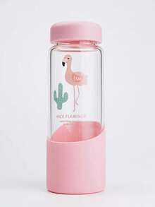 1 chiếc cốc thủy tinh hai lớp hình chim hồng hạc dung tích 500ml, dùng cho văn phòng, đựng sữa/đồ uống. - Nhiều màu - Xem 6