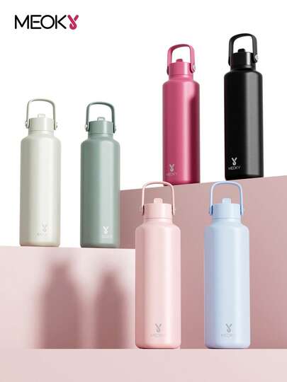 Meoky 18oz/24oz Insulated Tumbler With 2 Spout Lid And Straw, Insulated Cup, Keep Cold 24H, Leak-Proof, Insulated Coffee Mug Stainless Steel Travel Mug, Double Wall Stainless Steel Sports Water Bottle For Sports, Gym, Travel, And School