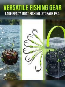 GOTURE 2pcs European Style Anti-Sinking Hook Bait Cage Fishing Set, ABS High Strength Bait Cage + Carbon Steel Automatic Flip Hook - 6/8/10/12# Adjustable Weight, Carp/Crucian Carp Dedicated - Multicolor - View 6