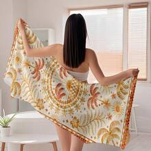 1pc Extra Large Quick Dry Beach Towel - Super Absorbent, Sand-Free, Suitable For Pool, Swimming, Bathing, Travel And Camping - Tropical Rainforest Pattern - A - View 14