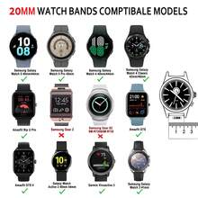 3PCS 20mm Watch Bands Quick Release Replacement Band Compatible With Samsung Galaxy Watch 7 6 5 4 FE Band 40mm 44mm/Galaxy Watch 5 Pro Band/Galaxy Watch 6 4 Classic 47mm 43mm 42mm 46mm, Adjustable Stretchy Nylon Solo Loop Strap Fabric Braided Bands - 20mm-quick Release - View 5