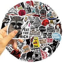 50 pezzi Adesivi creativi radicali, per laptop, computer, custodie per telefono, chitarra, scrivania, borraccia, valigia, skateboard, frigorifero, materiale per decorazione taccuino personalizzato - Multicolore - Visualizzare 1