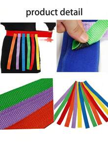 14/7件套接球游戏腰带/腿部比赛腰带，成人户外游戏，可弹力接球训练器材，彩色户外接球游戏腰带 - 户外庭院嘉年华派对用品，适合露营、野餐、海滩、户外运动日、家庭聚会、生日派对、返校派对活动、趣味团队技能训练活动（颜色和款式随机） - 查看 3