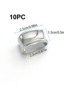 1 chiếc kẹp khăn hình thánh giá rỗng mạ vàng/bạc, chất liệu trơn, đa năng dùng để kẹp khăn choàng, khăn quàng cổ hoặc làm phụ kiện cài áo. - Khóa bạc hình học - Xem 8