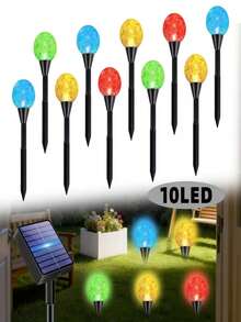 1件裝戶外太陽能草坪燈 30-LED 太陽能路徑燈 太陽能泡泡球燈 太陽能水晶球串燈，適合庭院裝飾、花園裝飾、小徑裝飾、走道裝飾、派對裝飾、婚禮裝飾與節日裝飾 - 太陽能引路燈 - 查看 20
