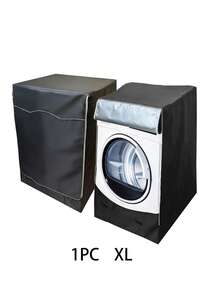 1 paquete de cubierta impermeable y a prueba de polvo para lavadora y secadora, disponible en 2 estilos, con cordón ajustable, se ajusta a la mayoría de lavadoras de carga superior y frontal - Multicolor - Ver 14
