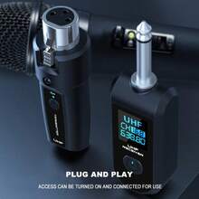 K-006 Wireless Microphone Transmitter & Receiver, XLR Microphone Wireless System, Rechargeable Wireless Microphone Adapter For Mixer, Dynamic Microphone, Electric Guitar Bass, Live Streaming Mixer, Equipped With Rechargeable Battery DC3.7V/200mAH - one-size - View 10