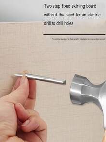 1/300pcs Double-Headed Baseboard Nails, Invisible Screws & Dedicated Socket Tool, Suitable For Seamless Installation Of Solid Wood Baseboards - A - View 4