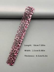 4pcs Hairstylist Graffiti Style Hair Brush Set, Professional Salon Haircutting Styling Comb For Long Hair Trimming And Shaping - Multicolor - View 9