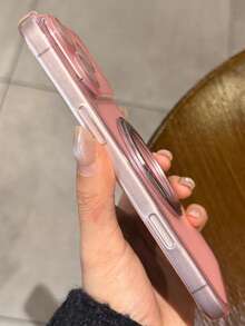 Minimalist Ice Feel Matte Transparent 360 Magnetic Bracket Holder Case Compatible With IPhone 17 Pro 17 16 Pro Max 16 Pro 16 15 Pro Max 15 Pro Max 15 Pro 15 14 Pro Max 14 Pro 14 13 Pro Max 13 Pro 13 12 Pro Max 12 Pro 12 11 Clear Camera Lens Protector Shockproof Cover - Matte Powder - View 6