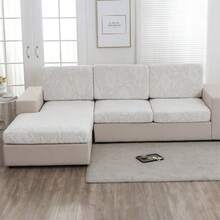 1pc Jacquard Stretch Sofa Cover, Sofa Seat Cushion Cover, Suitable For 1/2/3/4 Seater Sofa, Chaise Lounge, Backrest Cover, All Season Universal Sofa Protector - White - View 11