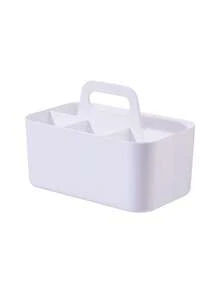 带提手的塑料收纳盒，便携式塑料整理盒，适用于清洁用品、浴室用品、化妆品、工艺品、文具、教室和办公室的收纳整理，手持式收纳盒 - 彩色 - 查看 15