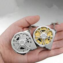 1pc Mini Keychain Retractable Tape Measure 78.74 Inch Steel Ruler, Metric & Imperial Dual Scale, Multifunctional Steel Tape Measure Gift - Multicolor - View 4