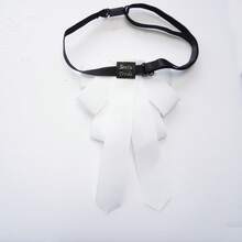 1件休闲梭织领结，适合所有季节 - 白色 - 查看 4