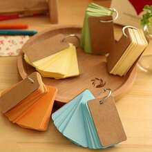 Sổ tay cỡ lớn, cầm tay, bìa rời, nhật ký học sinh dễ thương, sáng tạo, kèm thẻ từ vựng và lịch kế hoạch văn phòng, món quà ngày lễ hoàn hảo. - Nhiều màu - Xem 5