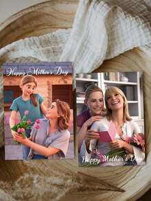 Customized Mother's Day Card, 3D Rendering Effect, Personalized Customization, Custom Photo, Customizable Text - Multicolor - View 3
