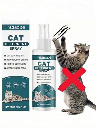 1 pieza/2 piezas Spray disuasivo para gatos para uso en interiores y exteriores - Spray repelente para gatos contra arañazos y marcas - Disuasivo anti-arañazos para muebles