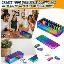 6pcs Domino Tile Resin Mold Set, With Sliding Dominoes, Large Sliding Tray Storage Box Silicone Mold, For Epoxy Resin Casting, Jewelry, Tarot Cards, DIY Crafts, Home Decor - Milky White/silicone - View 5