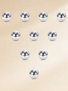 14G 16G Replacement Balls For Piercing Jewelry 10Pcs Externally Threaded 316L Stainless Steel Balls Industrial Barbell Tongue Nipple Navel Belly Button Piercing Rings Parts 3mm 5mm - Light Ball - View 4