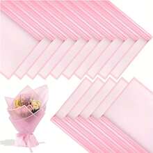 Carta da imballaggio floreale trasparente e impermeabile, adatta per profumo in stile coreano, realizzata in materiale plastico durevole per confezionare regali di rose, con carta da imballaggio floreale in stile coreano con bordi dorati opachi, adatta per il confezionamento di regali e la decorazione floreale (colori vivaci), carta da imballaggio per profumo - multicolore - Visualizzare 1
