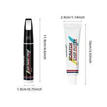 HGKJ Bút sửa chữa sơn xe thông minh 12ml, bút dặm màu đỏ + bút khử trùng, thích hợp để sửa chữa các vết xước sâu và nông mà không cần đánh bóng, sửa chữa nhanh chóng và dễ dàng cho lớp sơn thân xe ô tô/xe máy/thuyền, dụng cụ sửa chữa vết xước sâu chất lượng cao. - Nhiều màu - Xem 12