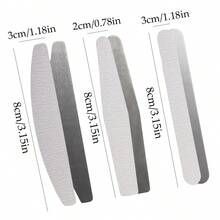 Replaceable Nail Buffing Strip Tool Set, Including Detachable And Replaceable Nail Files & Stainless Steel Nail Plates, Half-Moon Shaped, Diamond Shaped And Straight Nail File Strips, Reusable, Nail Trimming And Polishing Tools, DIY Nail Salon Supplies. - Multicolor - View 9