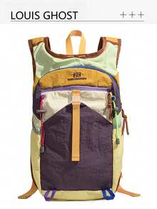 Macaron Story: Tricolor Vibrant Backpack Set | Unlocking The Art Of Youthful Travel - Multi-Pocket * Candy-Colored Webbing - Multicolor - View 13