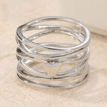 Anillos de amor transformables con empaque de plata de moda, accesorios elegantes creativos para uso diario y de fiesta, regalo de Navidad - Plateado - Ver 3