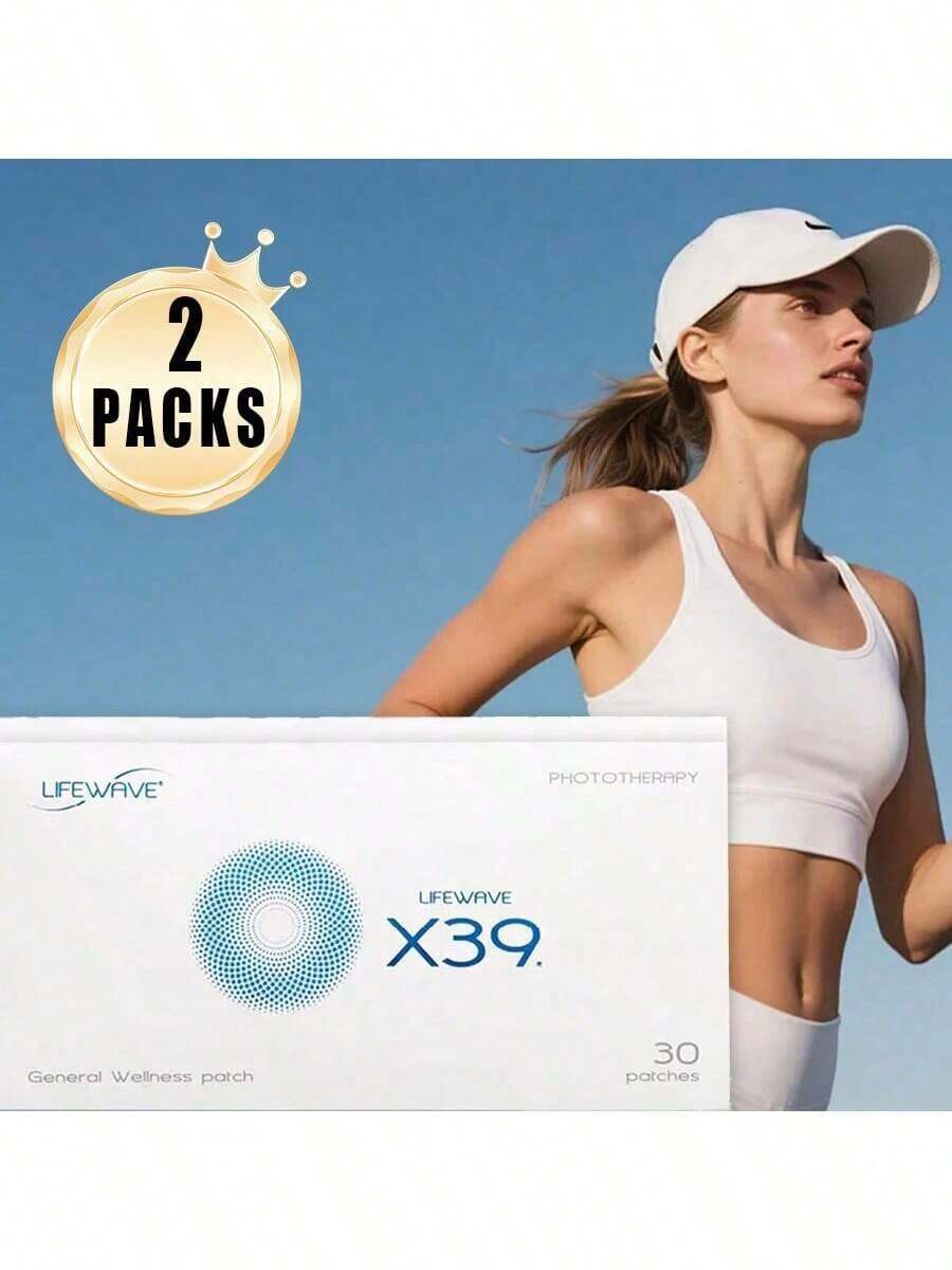 LifeWave X39 Patches- Supports Improvements Of Strength And Stamina,Body Care - Supports Improved Exercise Performance- No Or Stimulants - Innovative Patch Technology For Enhanced Wellness -30 Pieces Per Pack,Keep Your Body Healthy And Rejuvenate You - 2pcs - 查看 1