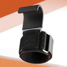 1pc Gym Fitness Weight Lifting Wrist Strap, Pull-Up Style Weightlifting Wrist Support Gloves - Black - View 2