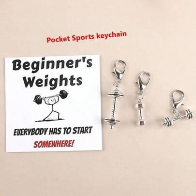 Mini Barbell Keychain Gift: Amusing Fitness Starter For Friends & Partners - Comical Gag Gifts For Birthday, Graduation, And Father'S Day