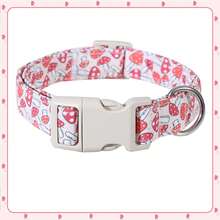 1件卡通蘑菇图案宠物狗项圈，带快拆扣，耐用透气涤纶材质，幸运卡通设计 - 适合小型/中型/大型犬，是小型犬的完美生日礼物 - 混合色 - 查看 8