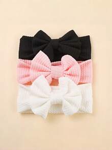 3个柔软可爱的蝴蝶结发带，适合0-2岁宝宝 - 彩色 - 查看 14