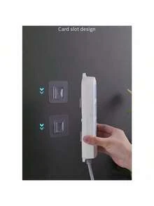 20个防水多用途粘钩 - 易于安装的塑料壁挂支架，适用于路由器、插座、相框、遥控器等 - 厨房、卧室、浴室、办公室家居装饰浴室收纳 - 透明 - 查看 4