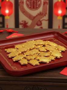 50/6pcs Gold Lucky Turtle Gifts, Exquisite Metal Ornaments, Feng Shui Golden Lucky Turtle Decor, Theme Party Gifts, Home Desktop Decoration, Potted Plant Micro Ornaments, Suitable For Party Surprises, Desktop Decor, Wallet Hanging Accessories, Desktop Ornaments - Multicolor - View 4