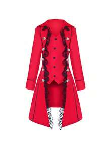 Cosplay Clothing - Lace Trim Skirt - Red - View 4