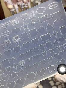 1pc Cute Dog & Rabbit Animal Cookie Mold, Transparent Silicone Nail Art Mold Accessory - Clear - View 9