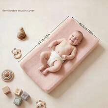 2 tấm lót thay tã bằng vải muslin cho bé, siêu mềm mại và thoáng khí, thích hợp cho cả bé trai và bé gái, quà tặng cho lễ tắm bé. - Nhiều màu - Xem 2