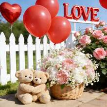 Bó hoa giả hỗn hợp 22/610 bông hoa mẫu đơn, hoa mẫu đơn trắng và hồng, hoa baby's breath - Dùng để trang trí nhà cửa, làm đạo cụ chụp ảnh, trang trí đám cưới, bó hoa cô dâu, ngày lễ tình nhân, trang trí ngày lễ, hoa giả, trang trí mùa xuân. - Nhiều màu - Xem 8