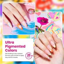 Beetles Spring Gel Polish Set - Fingertip Palette, 32 Colors Valentines Polish Set With Base Top Coat - 25 Colors Doodle Dreams Pastel Gel - View 4