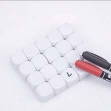 10个DIY塑料骰子套装，适用于艺术和手工制作 - 未上色的空白骰子可用于绘画、棋盘游戏派对、数学学习、学校项目和有趣的艺术用品，适合D&D、RPG、棋盘游戏爱好者和独特的配件，是送给朋友和家人的绝佳礼物！ - 彩色 - 查看 7