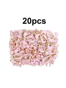 Kit de fabricación de llaveros con moño rosa, incluye colgante con moño rosa, broche de llavero, cadena de extensión, anillos de salto y alicates de joyería, kit creativo de manualidades y regalos de charms y joyería DIY - Kit para hacer llaveros (DIY) - Ver 12