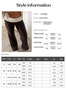 Sunny Girly Summer Y2K Back To School Casual Home Waistline White Pleated Patchwork Straight Pants Spring - Navy Blue - View 11