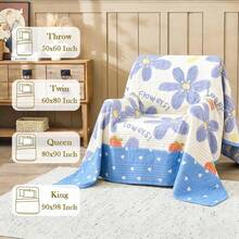 Ultra-Soft And Comfortable Summer Cooling Quilt (Pillowcases Not Included). Luxurious Air-Conditioning Quilt, Multi-Functional Summer Cooling Blanket, Lightweight And Cool Bedding. Breathable, Moisture- Perfect For Bedroom, Guest Room & Sofa Use - 紅花 - 查看 5