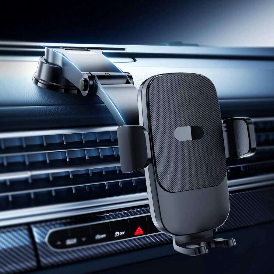 REMAX Soporte universal para teléfono de coche, montaje en el salpicadero, soporte ajustable para teléfono de varios ángulos, se adapta a teléfonos de 4 a 7 pulgadas, compatible con iPhone y Android, accesorios para automóviles, esencial para conducir - XK157 - Ver 1