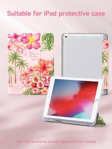 1 件装热带海洋植物图案扁平保护套，兼容 iPad 10.2 英寸（2021/2020 款，第十/九/八代，A16 芯片）、11 英寸（第十一代，2025 款）、Galaxy Tab A8 10.5 英寸（2022 款），平板电脑保护套带笔槽，支持自动休眠/唤醒，是理想的礼品之选。 - 彩色 - 查看 4