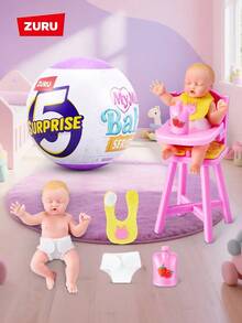 Set de 5 cápsulas mini misterio de bebés, serie 1, 2 o Sweethearts disponibles, muñecas y juegos de juguetes mini realistas coleccionables, juguetes de rol como regalo para niñas de 3+ años - Multicolor - Ver 10